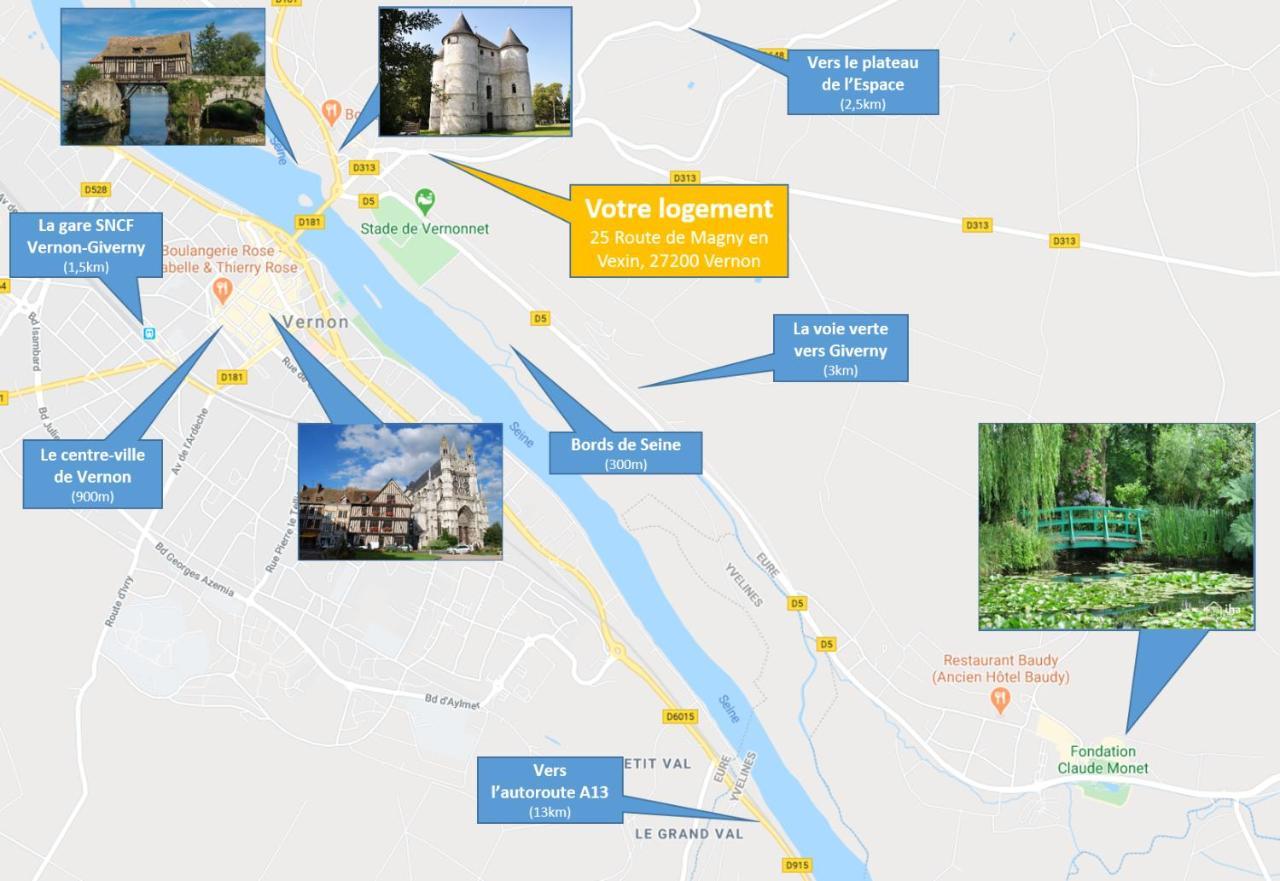 Le Relais De La Ravine Leilighet Vernon  Eksteriør bilde